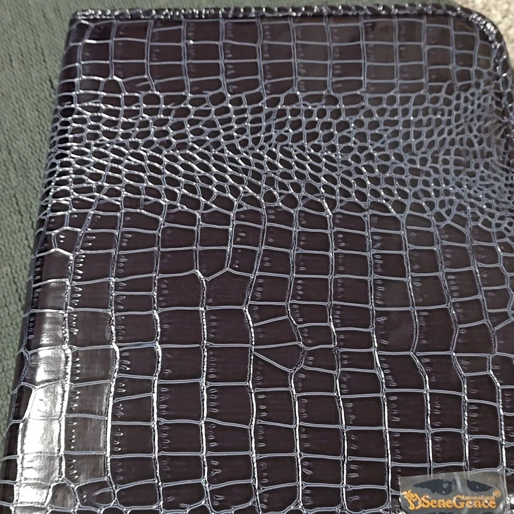 Purplish Faux Alligator Binder
